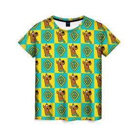 Женская футболка 3D с принтом Scooby-Doo Logo , 100% полиэфир ( синтетическое хлопкоподобное полотно) | прямой крой, круглый вырез горловины, длина до линии бедер | scooby doo | vdosadir | скуберт фон дуенхеймер | скуби ду | уильям ханна