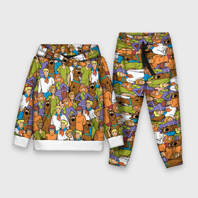 Детский костюм 3D (с толстовкой) с принтом Scooby Doo Team ,  |  | Тематика изображения на принте: fred jones | scooby doo | vdosadir | velma dinkle | велма динкли | дафна блейк | скуберт фон дуенхеймер | скуби ду | уильям ханна | фред джонс | шегги