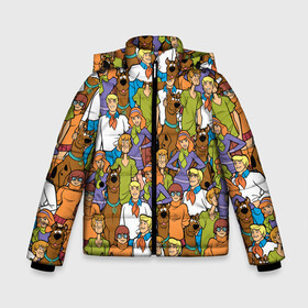 Зимняя куртка для мальчиков 3D с принтом Scooby-Doo Team , ткань верха — 100% полиэстер; подклад — 100% полиэстер, утеплитель — 100% полиэстер | длина ниже бедра, удлиненная спинка, воротник стойка и отстегивающийся капюшон. Есть боковые карманы с листочкой на кнопках, утяжки по низу изделия и внутренний карман на молнии. 

Предусмотрены светоотражающий принт на спинке, радужный светоотражающий элемент на пуллере молнии и на резинке для утяжки | Тематика изображения на принте: fred jones | scooby doo | vdosadir | velma dinkle | велма динкли | дафна блейк | скуберт фон дуенхеймер | скуби ду | уильям ханна | фред джонс | шегги