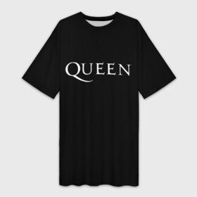 Платье-футболка 3D с принтом QUEEN (НА СПИНЕ) ,  |  | Тематика изображения на принте: queen | rock | we will rock you | брайан мэи | группа queen | группа квин | джон дикон | квин | королева | король | роджер тейлор | рок | фредди меркьюри