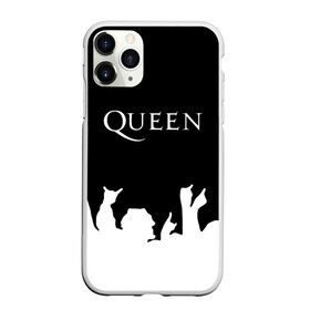 Чехол для iPhone 11 Pro матовый с принтом QUEEN , Силикон |  | queen | rock | we will rock you | брайан мэи | группа queen | группа квин | джон дикон | квин | королева | король | роджер тейлор | рок | фредди меркьюри