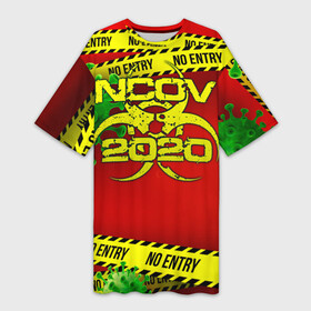 Платье-футболка 3D с принтом 2020 nCoV Коронавирус ,  |  | 2019 ncov | covid 19 | pandemic | philippines | вирус | вспышка | китай | корона вирус | коронавирус | ухань | уханьский | эпидемия