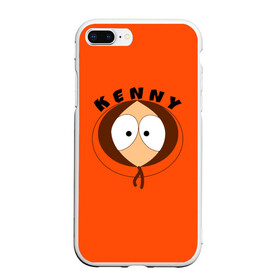 Чехол для iPhone 7Plus/8 Plus матовый с принтом KENNY , Силикон | Область печати: задняя сторона чехла, без боковых панелей | Тематика изображения на принте: south park | sp | батерс | баттерс | гарисон | кайл  брофловски | картман | кеннет | кенни | комбинезон | куртка | макки | маккормик | марш | мистер | мультфильм | оранжевая | полот | ренди | саус парк