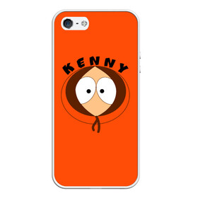 Чехол для iPhone 5/5S матовый с принтом KENNY , Силикон | Область печати: задняя сторона чехла, без боковых панелей | Тематика изображения на принте: south park | sp | батерс | баттерс | гарисон | кайл  брофловски | картман | кеннет | кенни | комбинезон | куртка | макки | маккормик | марш | мистер | мультфильм | оранжевая | полот | ренди | саус парк