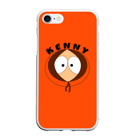 Чехол для iPhone 7/8 матовый с принтом KENNY , Силикон | Область печати: задняя сторона чехла, без боковых панелей | south park | sp | батерс | баттерс | гарисон | кайл  брофловски | картман | кеннет | кенни | комбинезон | куртка | макки | маккормик | марш | мистер | мультфильм | оранжевая | полот | ренди | саус парк