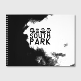 Альбом для рисования с принтом South Park , 100% бумага
 | матовая бумага, плотность 200 мг. | Тематика изображения на принте: south park | sp | батерс | баттерс | гарисон | енот | кайл  брофловски | картман | кеннет | кенни | маки | макки | маккормик | марш | мистер | мистереон | мультфильм | полотенчик | ренди | саус парк | сауспарк