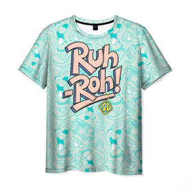 Мужская футболка 3D с принтом Ruh-Roh! , 100% полиэфир | прямой крой, круглый вырез горловины, длина до линии бедер | Тематика изображения на принте: scooby doo | vdosadir | скуби ду | уильям ханна