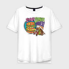 Мужская футболка хлопок Oversize с принтом Zombie Burger ! , 100% хлопок | свободный крой, круглый ворот, “спинка” длиннее передней части | scooby doo | shaggy | vdosadir | скуберт фон дуенхеймер | скуби ду | уильям ханна | шегги