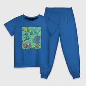 Детская пижама хлопок с принтом Scooby-Doo Map , 100% хлопок |  брюки и футболка прямого кроя, без карманов, на брюках мягкая резинка на поясе и по низу штанин
 | Тематика изображения на принте: fred jones | scooby doo | shaggy | vdosadir | velma dinkle | велма динкли | дафна блейк | скуберт фон дуенхеймер | скуби ду | уильям ханна | фред джонс | шегги