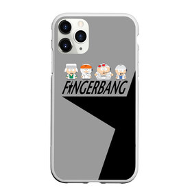 Чехол для iPhone 11 Pro матовый с принтом FINGERBANG , Силикон |  | south park | sp | батерс | баттерс | гарисон | енот | кайл  брофловски | картман | кеннет | кенни | маки | макки | маккормик | марш | мистер | мистереон | мультфильм | полотенчик | ренди | саус парк | сауспарк