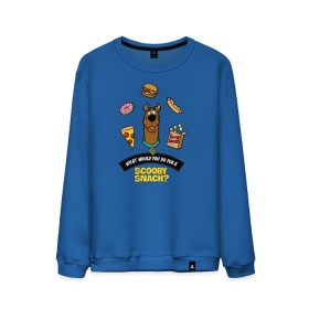 Мужской свитшот хлопок с принтом Scooby Snack , 100% хлопок |  | scooby doo | vdosadir | еда | пицца | скуберт фон дуенхеймер | скуби ду | уильям ханна