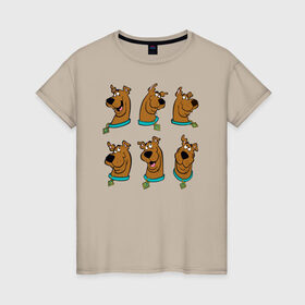 Женская футболка хлопок с принтом Scooby-Doo , 100% хлопок | прямой крой, круглый вырез горловины, длина до линии бедер, слегка спущенное плечо | scooby doo | vdosadir | скуберт фон дуенхеймер | скуби ду | уильям ханна