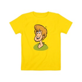 Детская футболка хлопок с принтом Shaggy , 100% хлопок | круглый вырез горловины, полуприлегающий силуэт, длина до линии бедер | scooby doo | shaggy | vdosadir | скуби ду | шегги