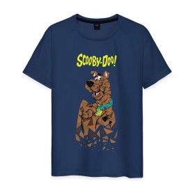 Мужская футболка хлопок с принтом Scooby-Doo , 100% хлопок | прямой крой, круглый вырез горловины, длина до линии бедер, слегка спущенное плечо. | scooby doo | vdosadir | скуберт фон дуенхеймер | скуби ду | уильям ханна