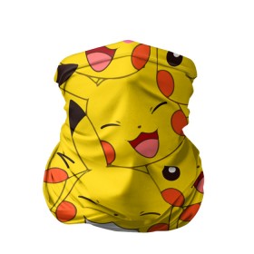 Бандана-труба 3D с принтом Pikachu , 100% полиэстер, ткань с особыми свойствами — Activecool | плотность 150‒180 г/м2; хорошо тянется, но сохраняет форму | game | pikachu | аниме | игры | манги | покемон