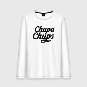 Мужской лонгслив хлопок с принтом Chupa-Chups Logo , 100% хлопок |  | chupa chups | confectus | confetto | бренд | конфета | сладкое | сладость | сосалка | соска | чупа | чупа чупс | чупс