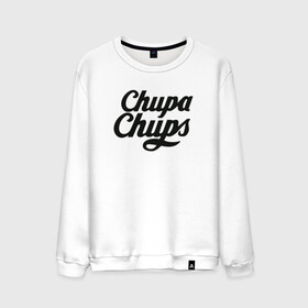 Мужской свитшот хлопок с принтом Chupa-Chups Logo , 100% хлопок |  | chupa chups | confectus | confetto | бренд | конфета | сладкое | сладость | сосалка | соска | чупа | чупа чупс | чупс