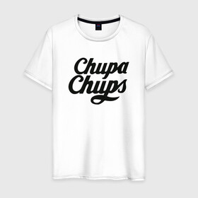 Мужская футболка хлопок с принтом Chupa-Chups Logo , 100% хлопок | прямой крой, круглый вырез горловины, длина до линии бедер, слегка спущенное плечо. | chupa chups | confectus | confetto | бренд | конфета | сладкое | сладость | сосалка | соска | чупа | чупа чупс | чупс