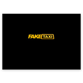 Поздравительная открытка с принтом Fake Taxi , 100% бумага | плотность бумаги 280 г/м2, матовая, на обратной стороне линовка и место для марки
 | Тематика изображения на принте: fake taxi | faketaxi | taxi | такси | таксист | фейк такси | фейковое такси | фейктакси