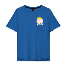 Мужская футболка хлопок Oversize с принтом БАТТЕРС , 100% хлопок | свободный крой, круглый ворот, “спинка” длиннее передней части | cartman | kenny | kyle | south park | stan | кайл | картман | кенни | стэн | южный парк