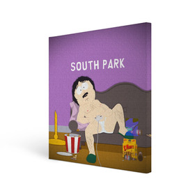 Холст квадратный с принтом ЮЖНЫЙ ПАРК , 100% ПВХ |  | cartman | kenny | kyle | south park | stan | кайл | картман | кенни | стэн | южный парк
