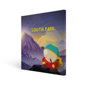 Холст квадратный с принтом ЮЖНЫЙ ПАРК , 100% ПВХ |  | cartman | kenny | kyle | south park | stan | кайл | картман | кенни | стэн | южный парк