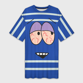 Платье-футболка 3D с принтом ПОЛОТЕНЧИК ,  |  | Тематика изображения на принте: cartman | kenny | kyle | south park | stan | кайл | картман | кенни | полотенчик | стэн | южный парк