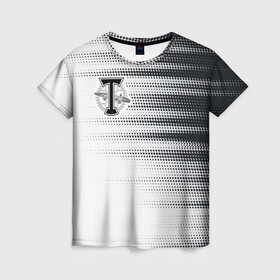 Женская футболка 3D с принтом Торпедо , 100% полиэфир ( синтетическое хлопкоподобное полотно) | прямой крой, круглый вырез горловины, длина до линии бедер | белое | пфл | рфпл | торпедо | форма | футбол | чёрное