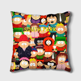 Подушка 3D с принтом SOUTH PARK , наволочка – 100% полиэстер, наполнитель – холлофайбер (легкий наполнитель, не вызывает аллергию). | состоит из подушки и наволочки. Наволочка на молнии, легко снимается для стирки | cartman | kenny | kyle | south park | stan | кайл | картман | кенни | стэн | южный парк