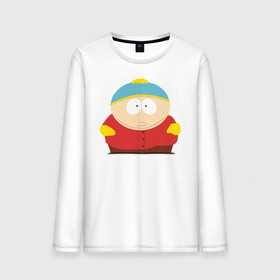 Мужской лонгслив хлопок с принтом КАРТМАН , 100% хлопок |  | cartman | kenny | kyle | south park | stan | кайл | картман | кенни | стэн | южный парк