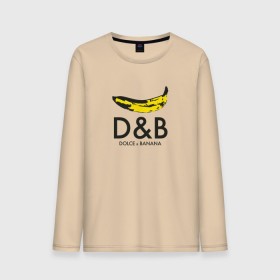 Мужской лонгслив хлопок с принтом Dolce and Banana , 100% хлопок |  | banan | banana | dg | dolce banana | dolce gabana | dolce gabbana | антибренд | банан | бананы | гнилой | дольче габана | дольче габбана | крутая | модная | пародия | прикол | тренд