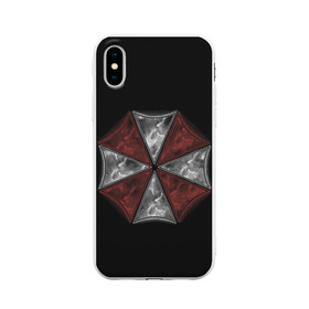 Чехол для iPhone X матовый с принтом Umbrella Corporation , Силикон | Печать на задней стороне чехла, без боковой панели | 2 | biohazard | claire | evil | horror | raccoon | resident | survival | t virus | t вирус | выживание | зла | кеннеди | клэр | леон | обитель | раккун | редфилд | скотт | ужас