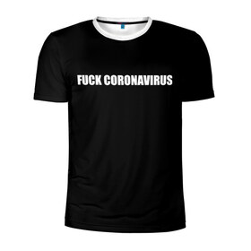 Мужская футболка 3D спортивная с принтом Коронавирус , 100% полиэстер с улучшенными характеристиками | приталенный силуэт, круглая горловина, широкие плечи, сужается к линии бедра | covid 19 | virus | вирус | корона | коронавирус | пандемия | эпидемия