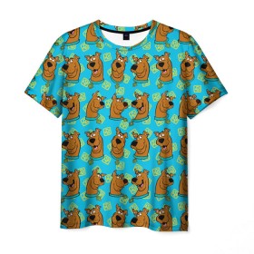 Мужская футболка 3D с принтом Scooby-Doo , 100% полиэфир | прямой крой, круглый вырез горловины, длина до линии бедер | scooby doo | vdosadir | скуберт фон дуенхеймер | скуби ду | уильям ханна