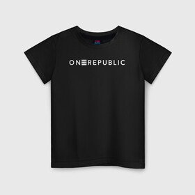 Детская футболка хлопок с принтом OneRepublic , 100% хлопок | круглый вырез горловины, полуприлегающий силуэт, длина до линии бедер | album | human | logo | logotype | music | one | pop | republic | альбом | ван | лого | логотип | музыка | поп | репаблик | человек