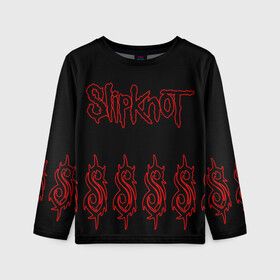 Детский лонгслив 3D с принтом Slipknot (5) , 100% полиэстер | длинные рукава, круглый вырез горловины, полуприлегающий силуэт
 | devil | metal | music | rock | satana | slipknot | дьявол | метал | музыка | рок | сатана | слипкнот