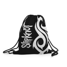 Рюкзак-мешок 3D с принтом Slipknot (6) , 100% полиэстер | плотность ткани — 200 г/м2, размер — 35 х 45 см; лямки — толстые шнурки, застежка на шнуровке, без карманов и подкладки | devil | metal | music | rock | satana | slipknot | дьявол | метал | музыка | рок | сатана | слипкнот