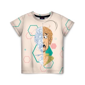 Детская футболка 3D с принтом Shaggy , 100% гипоаллергенный полиэфир | прямой крой, круглый вырез горловины, длина до линии бедер, чуть спущенное плечо, ткань немного тянется | scooby doo | shaggy | vdosadir | скуби ду | уильям ханна | шегги