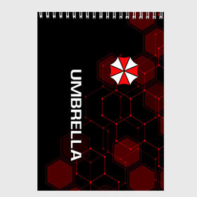 Скетчбук с принтом UMBRELLA CORP , 100% бумага
 | 48 листов, плотность листов — 100 г/м2, плотность картонной обложки — 250 г/м2. Листы скреплены сверху удобной пружинной спиралью | Тематика изображения на принте: ada wong | biohazard | leon | nemesis | project resistance | raccoon city | re | re3 | resident evil | resident evil 3 | rpd | stars | umbrella | ада вонг | амбрелла | немезис | ужасы