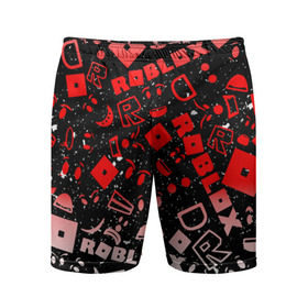 Мужские шорты спортивные с принтом Roblox ,  |  | dynablocks | for kids | funny | roblox | robux | roleplay | белый | блоки | вселенная | герои | красный | кубики | роблокс | симулятор