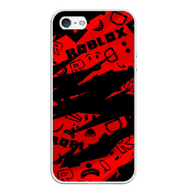 Чехол для iPhone 5/5S матовый с принтом Roblox , Силикон | Область печати: задняя сторона чехла, без боковых панелей | dynablocks | for kids | funny | roblox | robux | roleplay | белый | блоки | вселенная | герои | красный | кубики | роблокс | симулятор