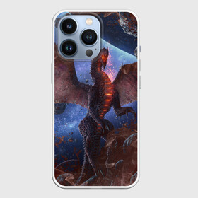 Чехол для iPhone 13 Pro с принтом SPACE FIRE DRAGO | КОСМИЧЕСКИЙ ОГНЕННЫЙ ДРАКОН ,  |  | dragon | fire | monster | space | драго | дракон | космический | космос | монстр | огнедыщащий | огонь | прикольная картинка | чудовище | ящерица