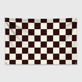 Флаг-баннер с принтом Шахматка , 100% полиэстер | размер 67 х 109 см, плотность ткани — 95 г/м2; по краям флага есть четыре люверса для крепления | квадраты | текстуры | узор шахматка | узоры | чб | чб квадраты | чб узор | шахматка | шахматная доска | шахматы