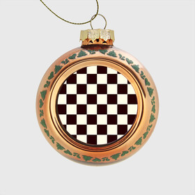 Стеклянный ёлочный шар с принтом Шахматка , Стекло | Диаметр: 80 мм | квадраты | текстуры | узор шахматка | узоры | чб | чб квадраты | чб узор | шахматка | шахматная доска | шахматы