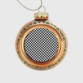 Стеклянный ёлочный шар с принтом Шахматка мелкая , Стекло | Диаметр: 80 мм | квадраты | мелкая шахматка | текстуры | узор шахматка | узоры | чб | чб квадраты | чб узор | шахматка | шахматная доска | шахматы