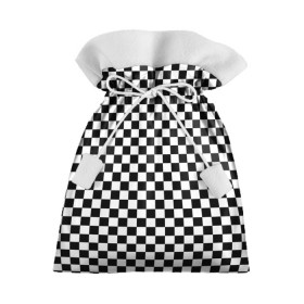 Подарочный 3D мешок с принтом Шахматка мелкая , 100% полиэстер | Размер: 29*39 см | Тематика изображения на принте: квадраты | мелкая шахматка | текстуры | узор шахматка | узоры | чб | чб квадраты | чб узор | шахматка | шахматная доска | шахматы