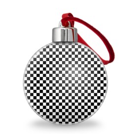 Ёлочный шар с принтом Шахматка мелкая , Пластик | Диаметр: 77 мм | Тематика изображения на принте: квадраты | мелкая шахматка | текстуры | узор шахматка | узоры | чб | чб квадраты | чб узор | шахматка | шахматная доска | шахматы