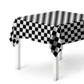 Скатерть 3D с принтом Шахматка мелкая , 100% полиэстер (ткань не мнется и не растягивается) | Размер: 150*150 см | квадраты | мелкая шахматка | текстуры | узор шахматка | узоры | чб | чб квадраты | чб узор | шахматка | шахматная доска | шахматы