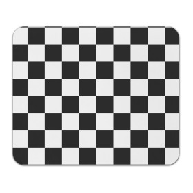 Коврик для мышки прямоугольный с принтом Шахматка , натуральный каучук | размер 230 х 185 мм; запечатка лицевой стороны | квадраты | текстуры | узор шахматка | узоры | чб | чб квадраты | чб узор | шахматка | шахматная доска | шахматы