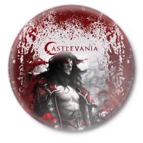 Значок с принтом Castlevania ,  металл | круглая форма, металлическая застежка в виде булавки | castlevania | аниме | кастлваниа | кяссуруваниа | сериал | фэнтази